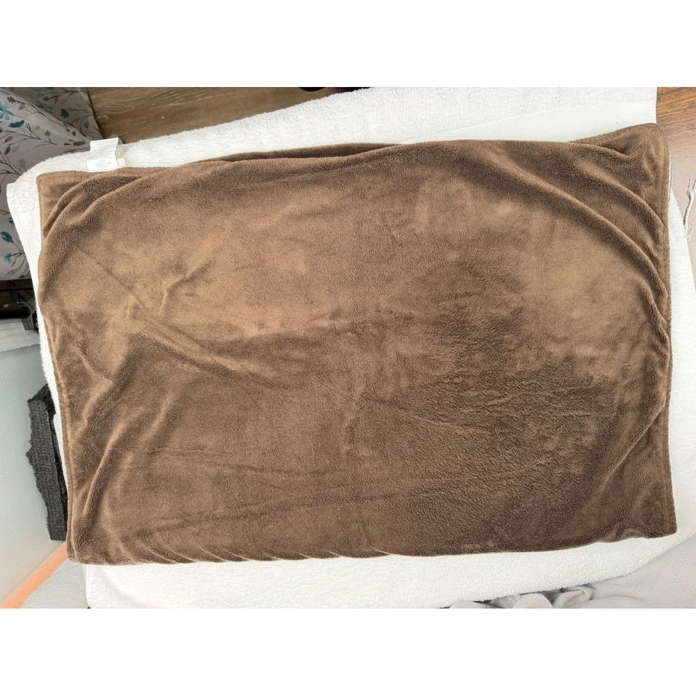 Pottery Barn Kids Owl Quilted stroller Blanket Purple and Brown Reversible Hoot